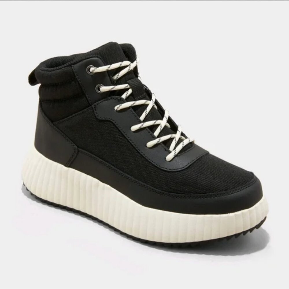 Women's Shyla Platform Hiker Boots - Universal Thread Black 8